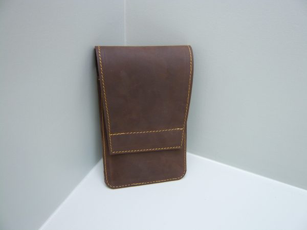 Smartphone cover bruin rundleder