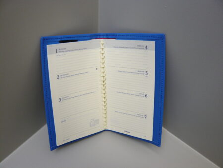 Agenda cover blauwleer 1/2A5