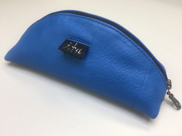 Etui Maan rundleder blauw