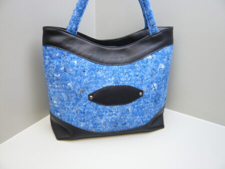 Schoudertas recycling textiel blauw