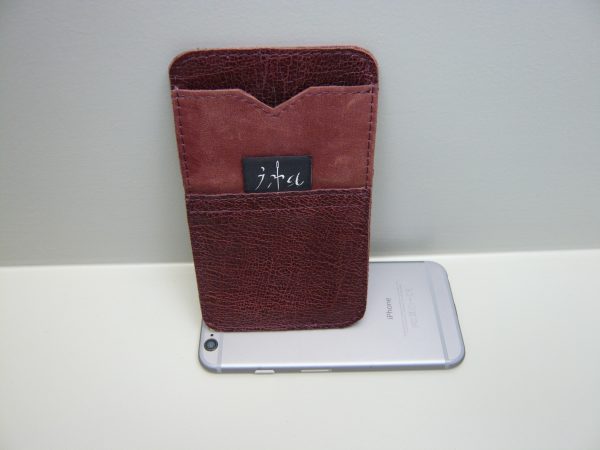 Smartphone cover kalfsleder bordeaux