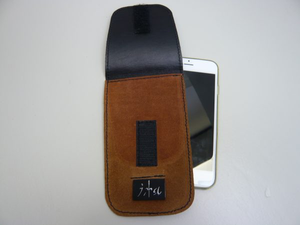 Smartphone cover leer bruin