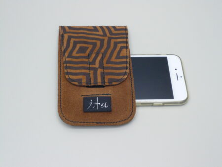 Smartphone cover leer bruin