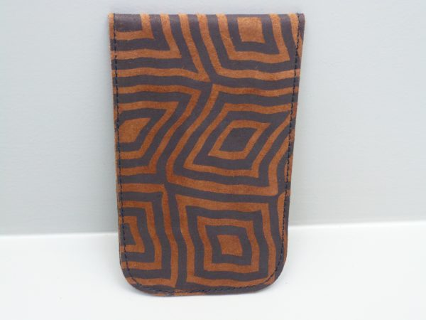 Smartphone cover leer bruin