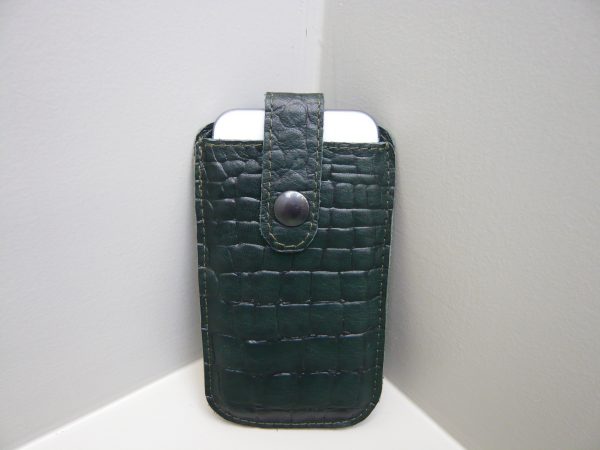 Smartphone cover rundleder groen