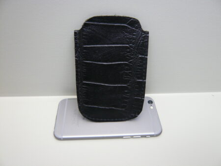 Smartphone cover rundleder zwart