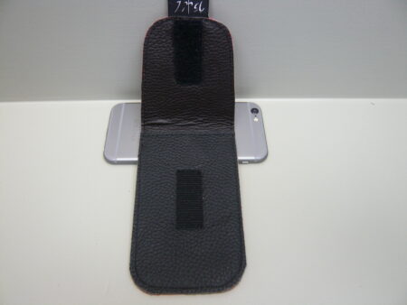 Smartphone cover rundleder zwart rood