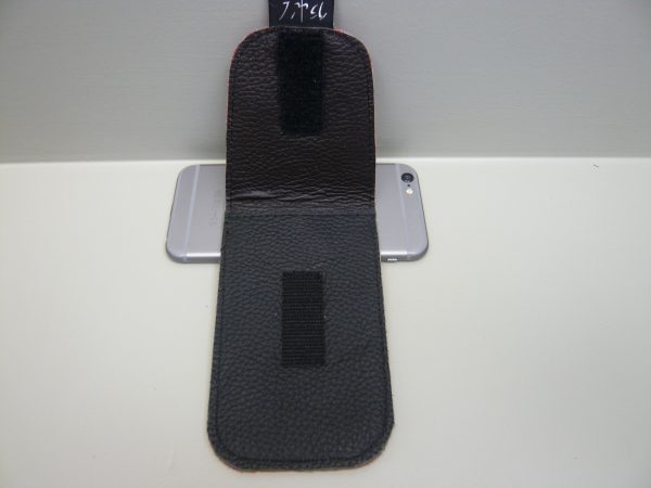 Smartphone cover rundleder zwart rood