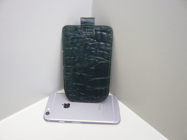 Smartphone cover rundleder groen