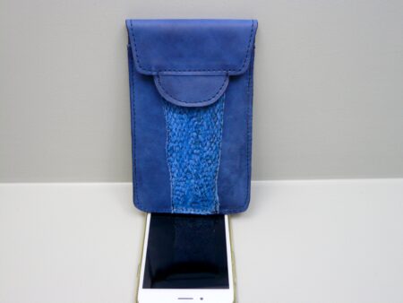 Visleer Kabeljauwleer smartphonecover blauw