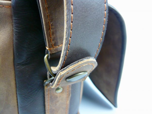 Zakelijke handtas schoudertas van bruin rundleder