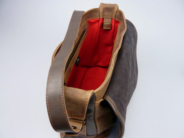 Zakelijke handtas schoudertas van bruin rundleder