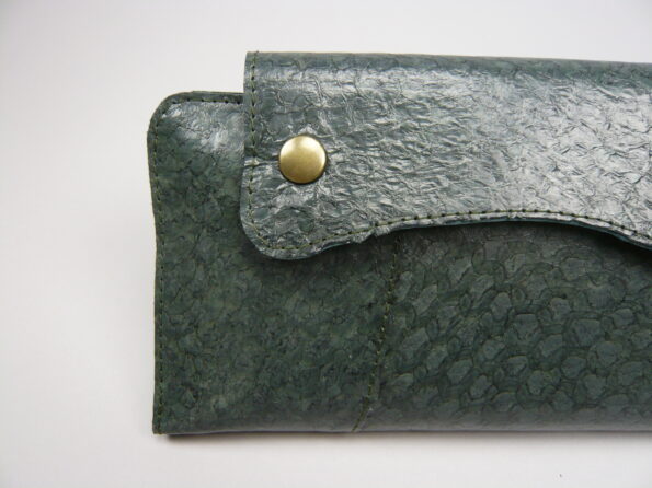 Visleer Nijlbaars clutch groen