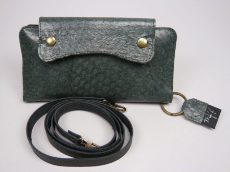 Visleer Nijlbaars clutch groen