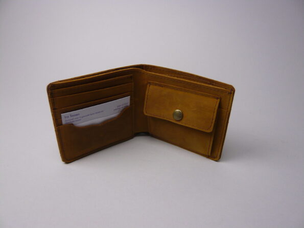 Billfold portemonnee leder cognac