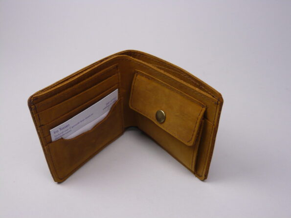 Billfold portemonnee leder cognac